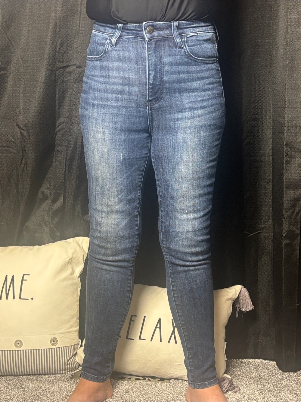 American Eagle Outfitters Dark Blue High-Rise Jeggings